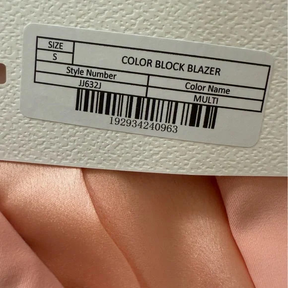 NWT - Endless Rose - Pastel Colorblock Longline Blazer - Size Small - Picture 7 of 12